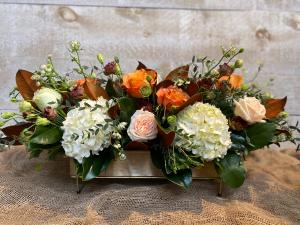Premium Thanksgiving Centerpiece  in brass keepsake dish