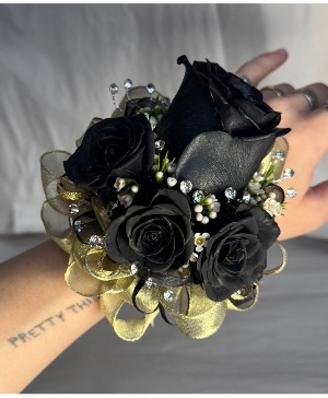 Black & Gold Corsage