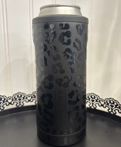Black Leopard 12oz Slim Can 