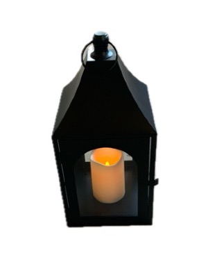 Black Metal Candle Lantern Gift