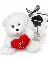 BLACK PRESERVED ROSE  BUNDLE – ROSE LASTS 3 YEARS 