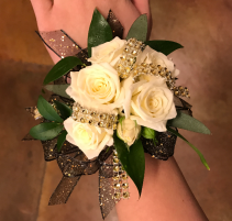 Black Sparkle  Prom Corsage