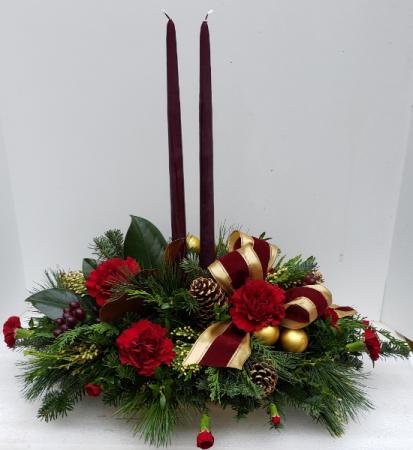 Blessed Holiday  Centerpiece with candles 
