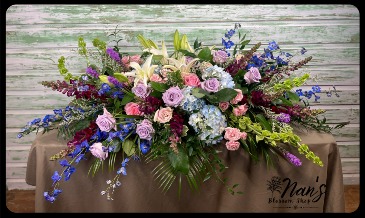 Blessings of Beauty  Casket Spray  in Bryan, TX | NAN'S BLOSSOM SHOP