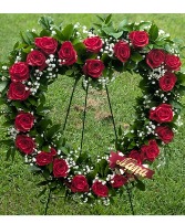 Blessings Red Rose Open Heart  Sympathy 