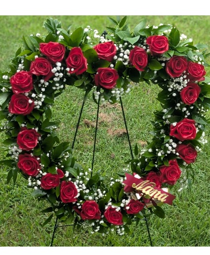 Blessings Red Rose Open Heart  Sympathy 