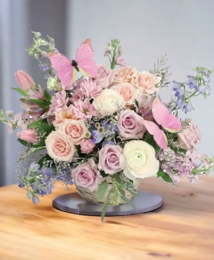 Blissful Butterfly Basket Arrangement
