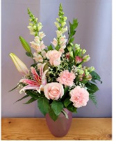 Blissfully Bashful Vase Arrangement