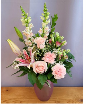 Blissfully Bashful Vase Arrangement