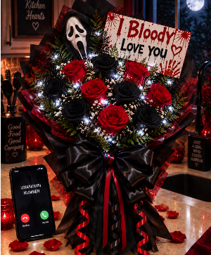 Bloody in Love Call Us for Faster Service & Daily Specials: (915) 303-8500 Text Us to Order Anytime: (915) 505-3708 Your trusted source for Flowers & Delivery in El Paso TX 