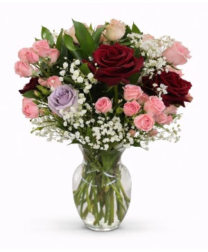 Blooming Bliss Mixed Rose Arrangement