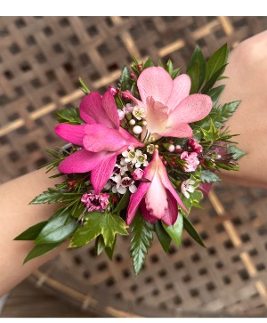 Blooming Pink Orchids Corsage