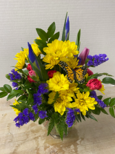 Blooms and Butterflies Arrangement