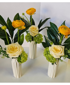 Bright Blooms  Bud Vase Arrangements 