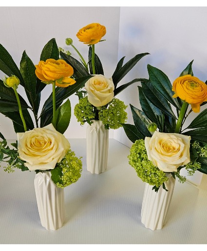 Bright Blooms  Bud Vase Arrangements 
