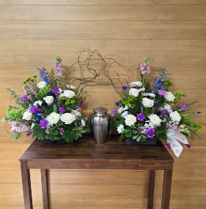 Blooms of Remembrance  Two Cremation Arrangements
