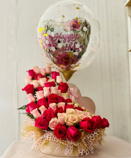 Blossom Blast Balloon Basket Best Seller