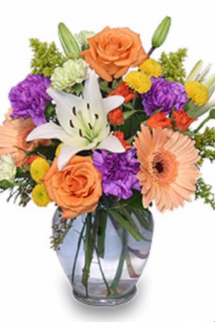 Blossoms bouquet Vase Arrangement