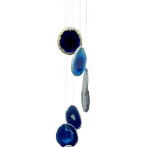Blue Agate Slices Windchime Agate Windchime