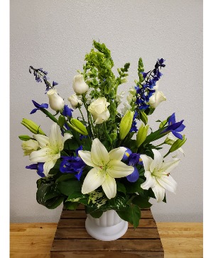 Blue and White #2 Patriotic Flowers