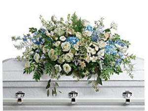 Blue and White Casket Spray  Casket Spray 