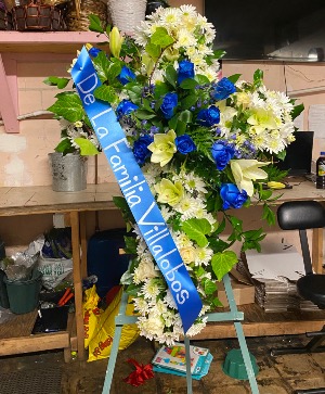 Blue and white cross 