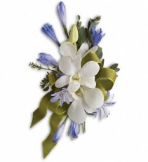 Blue and White Elegance Corsage Corsage