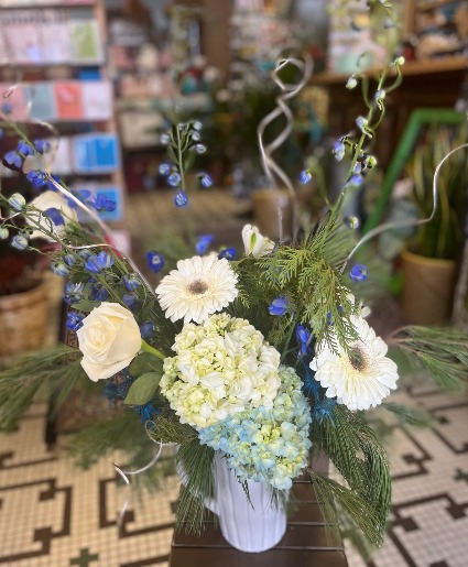 Blue and White Elegance Mixed Arrangement