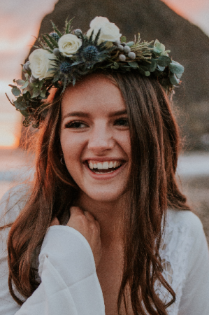 Blue and White floral crown floral crown