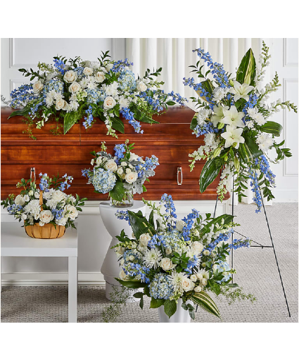 Blue And White  Funeral Package 