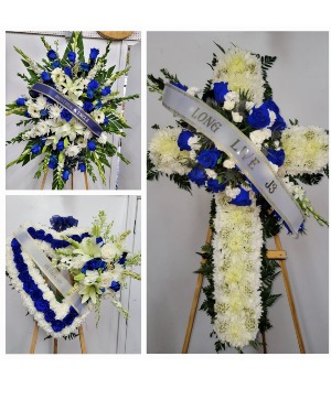 Blue and white funeral package  Funeral 