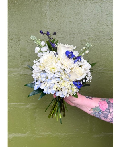 Blue and White Handheld Bouquet 