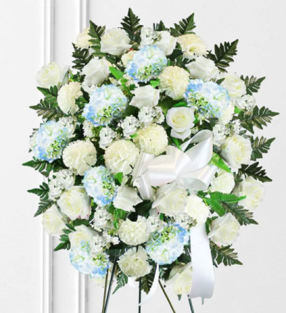 Blue and White  Standing Spray 