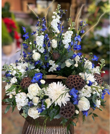 Blue and White Urn Arrangement