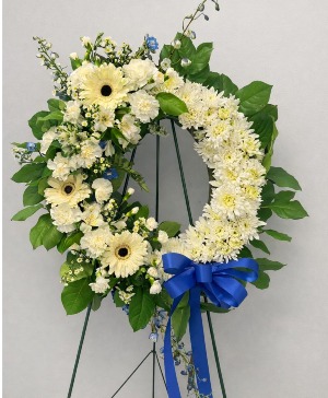 Blue and White Wreath 