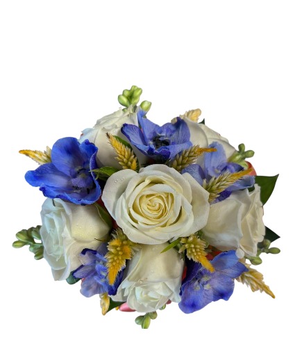 Blue and White Wrist Corsage  Corsage 