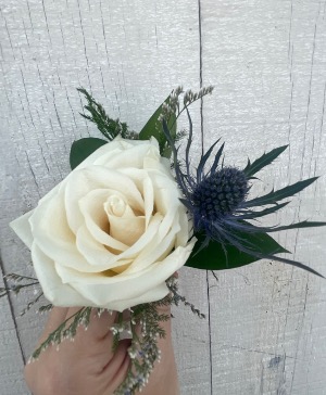 Blue Bliss Boutonnière  