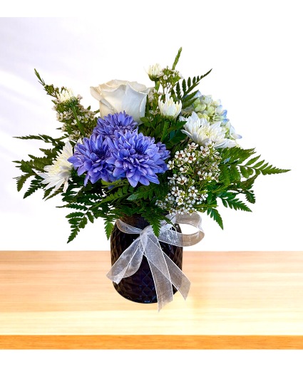 Blue Buckle Vase Arrangement
