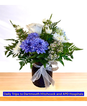Blue Buckle Vase Arrangement