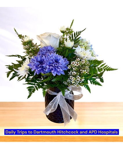 Blue Buckle Vase Arrangement