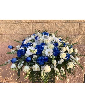 Blue Casket Spray