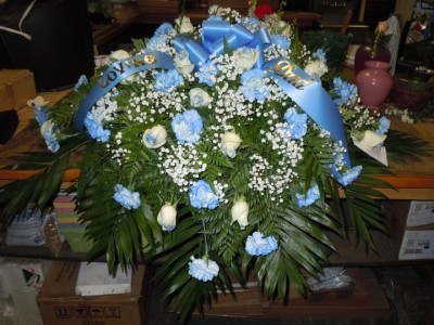 Blue Mix (C22) Casket Spray