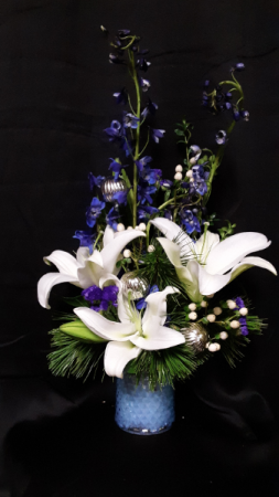 Blue Christmas Blue and silver design
