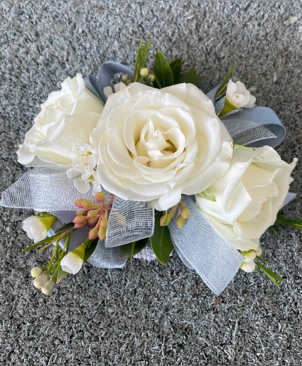 Blue Daze Wrist Corsage 