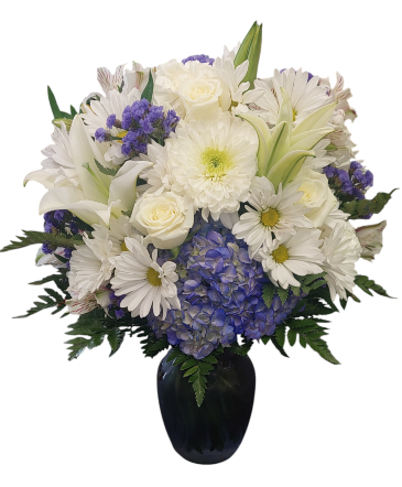 Blue Elegance Flower Arrangement in Sun City Center, FL | SUN CITY CENTER FLOWERS AND GIFTS