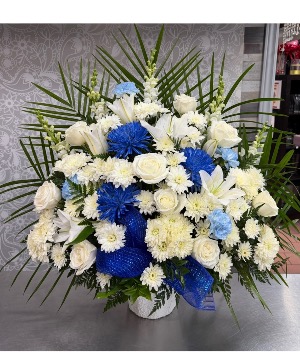 Blue Embrace  Funeral Basket