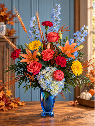 BLUE HARVEST COUTURE FRESH ARRANGEMENT in Hampstead, NC | Surf City Florist