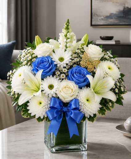 Blue Horizon Tribute Call Us for Faster Service & Daily Specials: (915) 303-8500 Text Us to Order Anytime: (915) 505-3708 Your trusted source for Flowers & Delivery in El Paso TX 