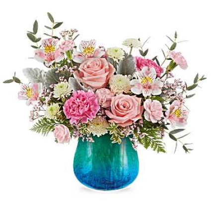 BLUE HUES FLOWER ARRANGEMENT