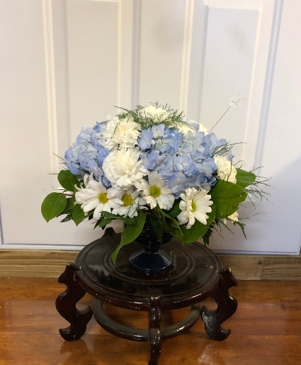 Blue Hydrangea Arrangement